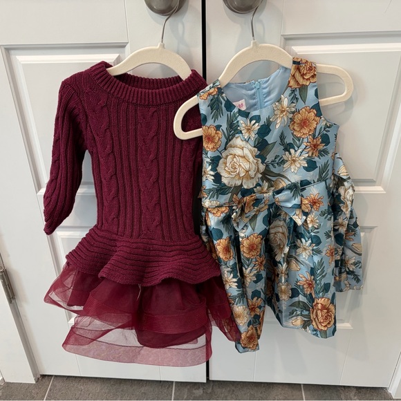 Lot of 2 Bonnie Jean toddler girls special occasion dresses, 2T, NWOT - Picture 2 of 11